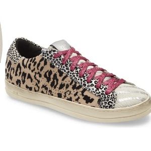 P448 John BS Genuine Calf Hair Low Top Sneaker